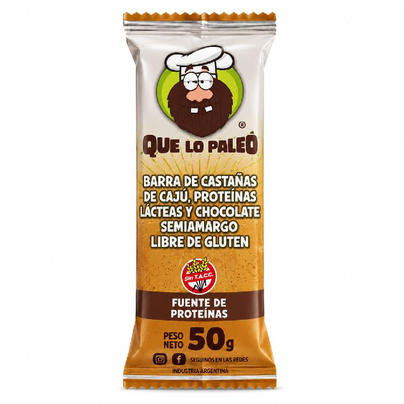 Barrita Castañas de Cajú Chocolate N “Que lo pelao” 50g