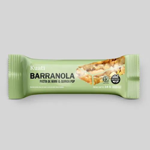 Barrita de granola "Kuati" Pasta de maní/pop 34g