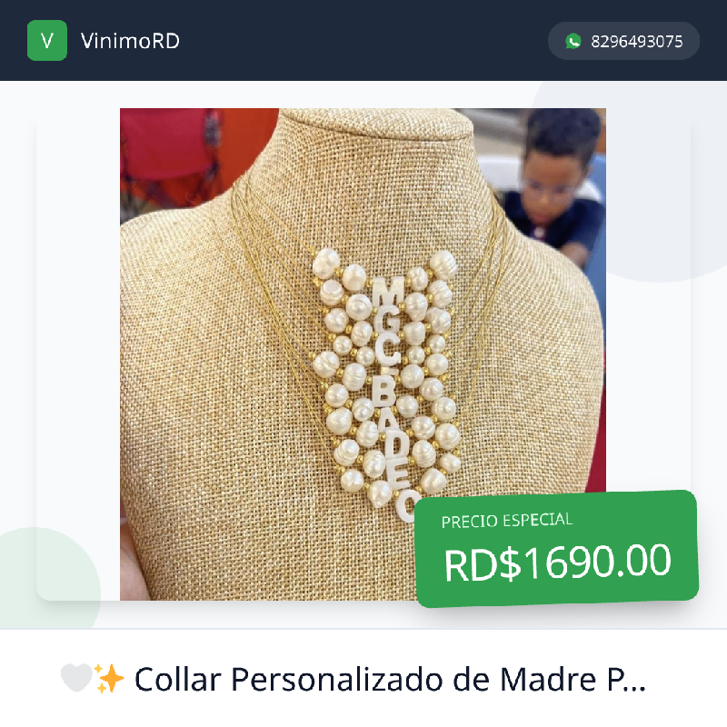 collares personalizado madre perla