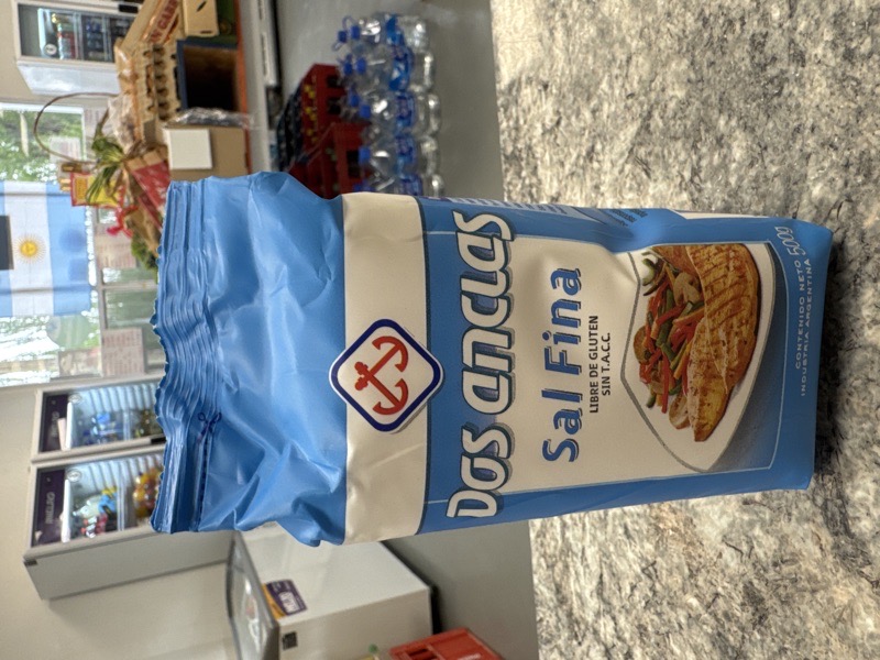Dos anclas sal fina sache 500g