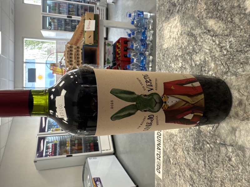 Vino tinto Conejo verde malbec