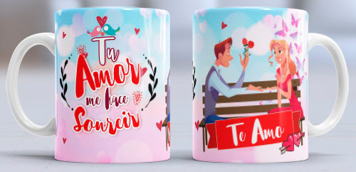 Taza Amor - Frase: Amor y Te amo