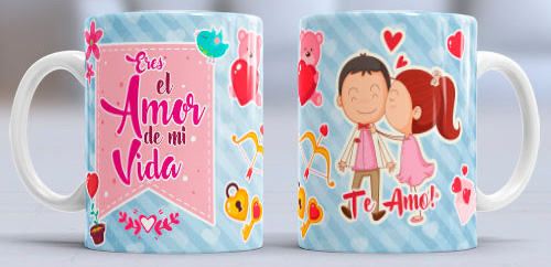 Taza Amor - Frase: Mi amor de mi vida