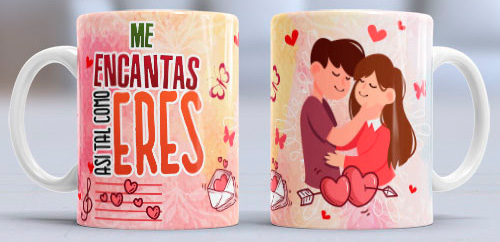 Taza Amor - Frase: Me encantas, eres especial