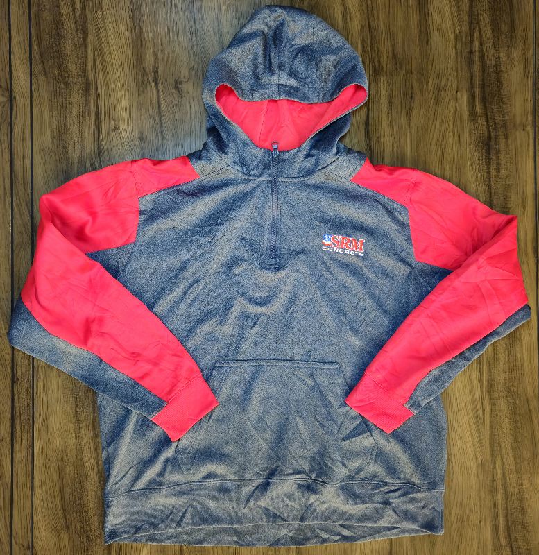 Canguro Sport-Tek SRM Concrete Gris y Rojo - Talla XL