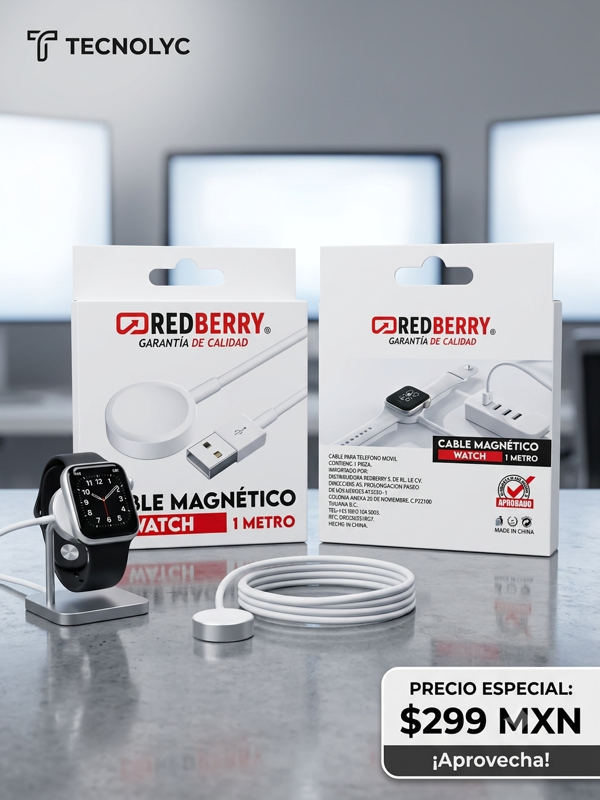 ⁠CABLE  APPLE WATCH REDBERRY 1M