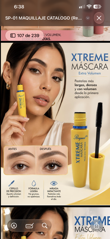 máscara de pestaña amarillo