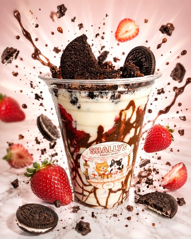 VASO 16oz FRESA CON CHESSECAKE