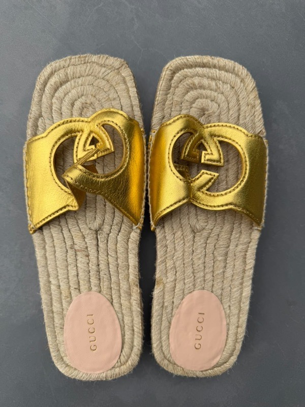 GUCCI ESPARDRILLE SLIDES