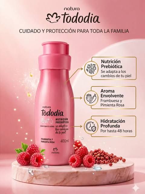 CREMA CORPORAL FRAMBUESA Y PIMIENTA ROSA