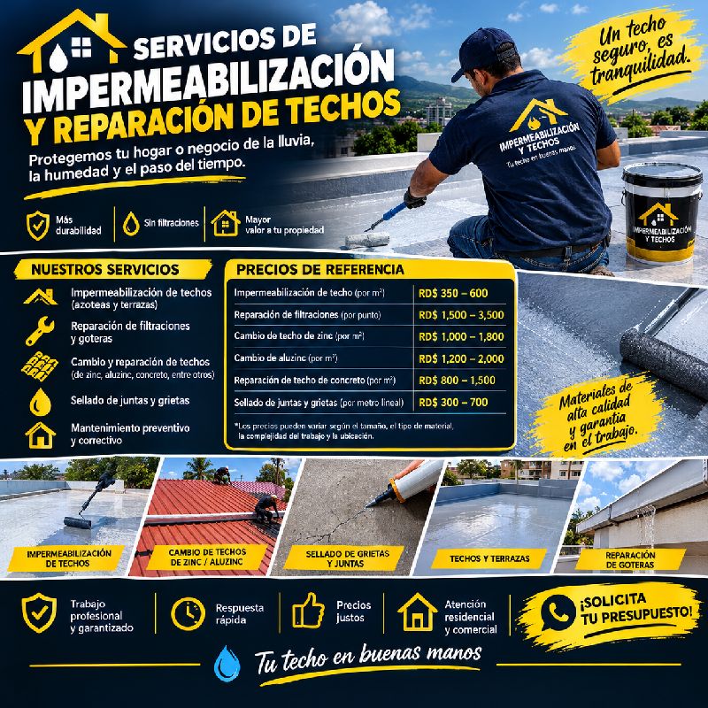 Impermeabilizacion y reparacion de techos