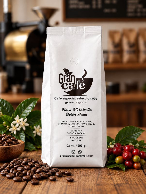 Café especial en grano V-Bourbon Rosado