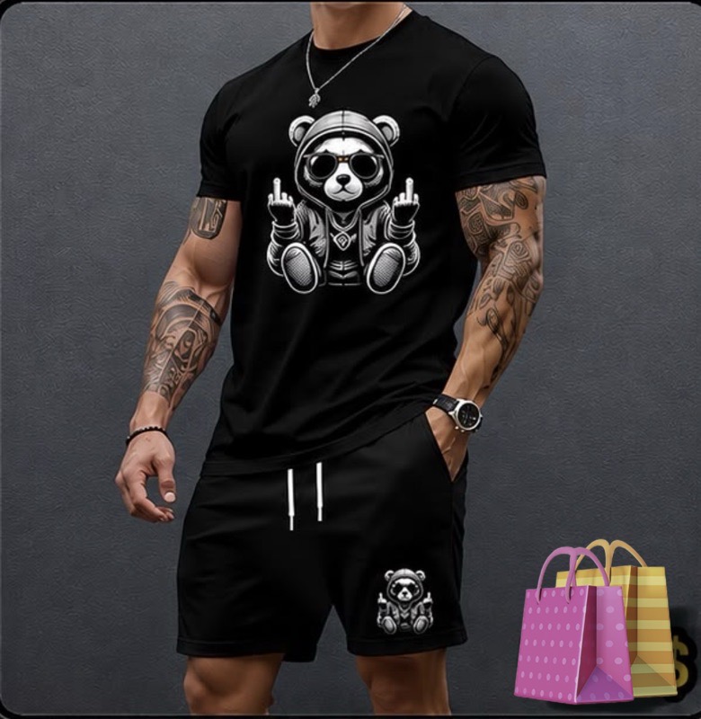Conjunto estampado oso