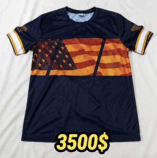 Pullover bandera americana anaranjada