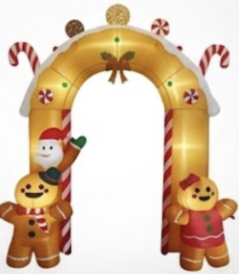 Inflable Navideño Arco Dorado 3.6m