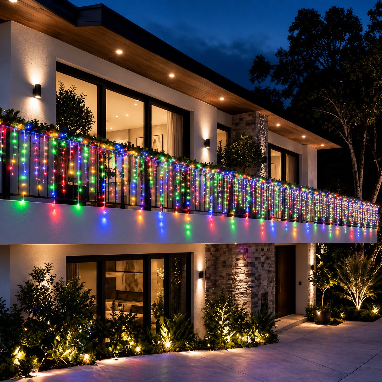 1000 LED Cascada Multicolor