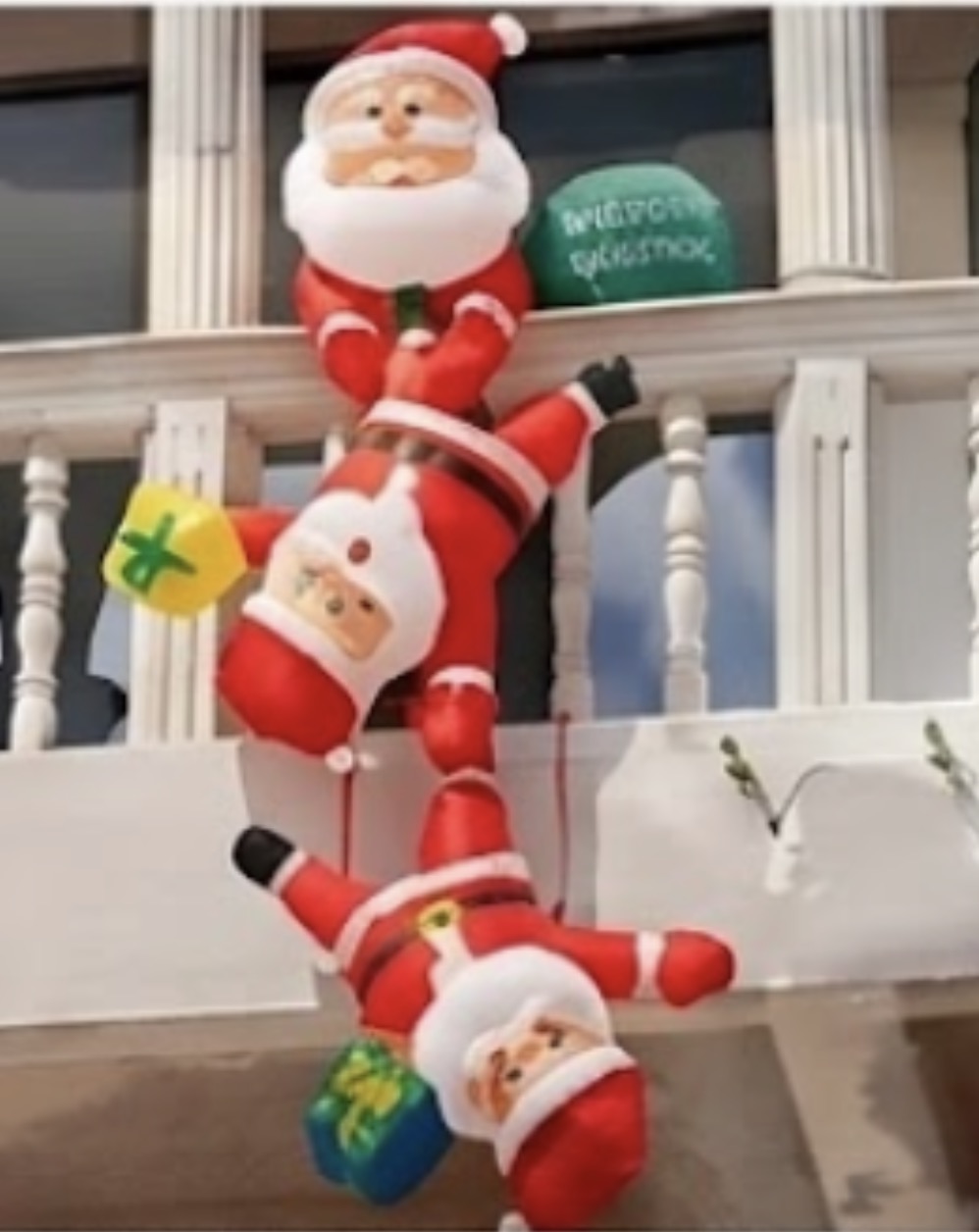 Inflable Navideño Santas Colgados 2.5m
