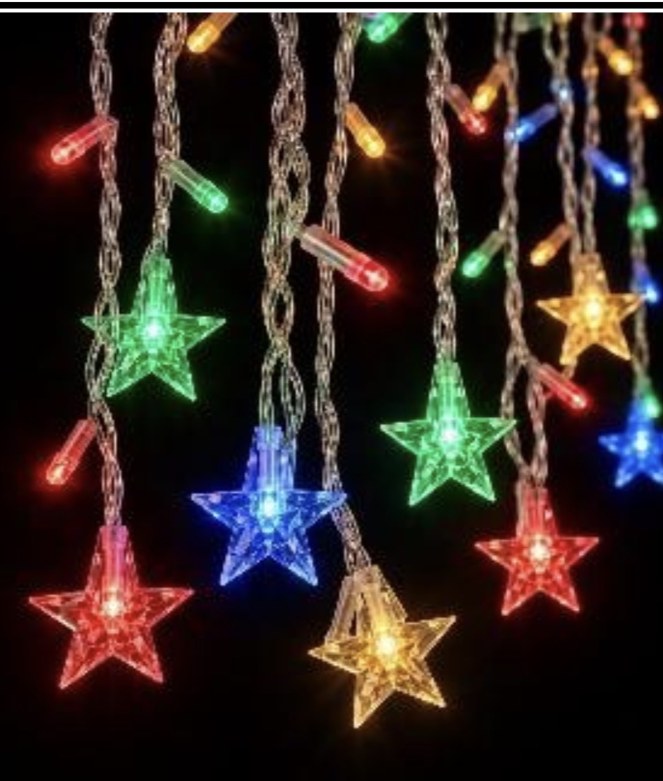500 LED Cascada Estrella Multicolor