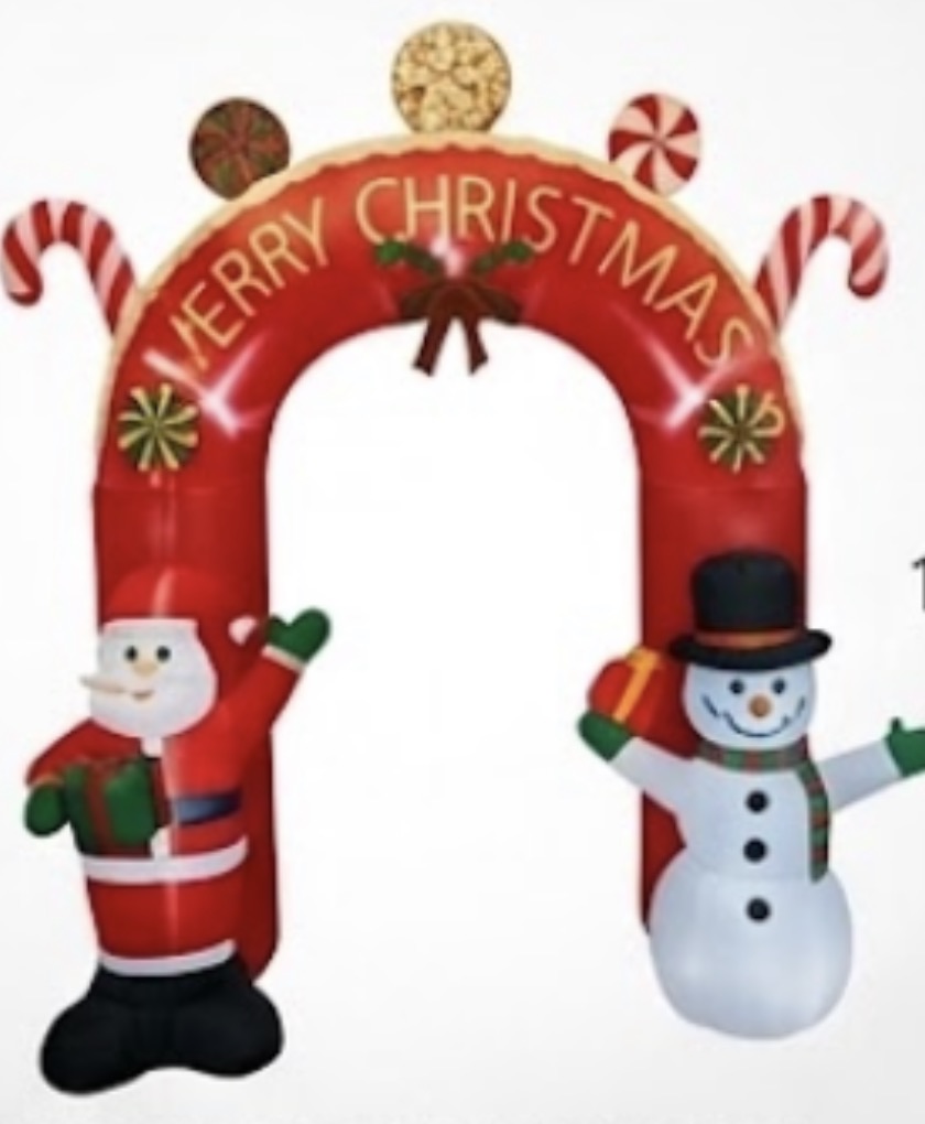 Inflable Navideño Arco Rojo 3m