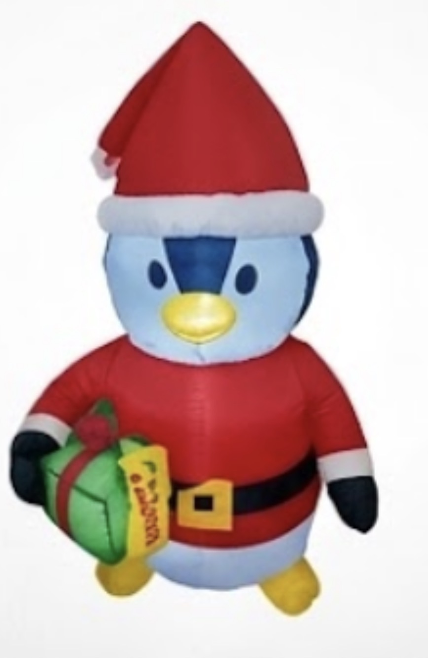Inflable Navideño Pinguino 1.2m