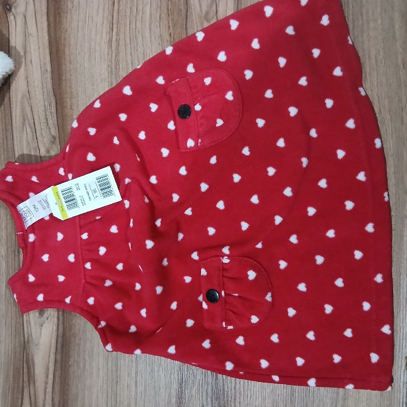 Vestido de polar corazones ♥️ 12 m