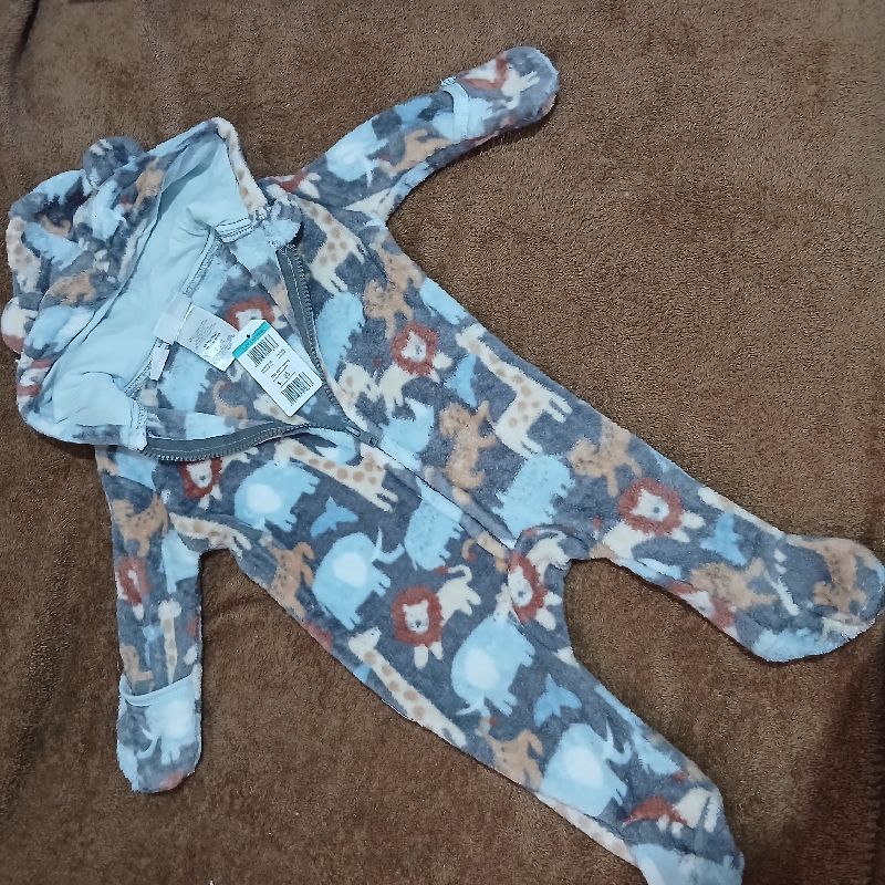 Mameluco de polar 🦁 🐘 🦒 🦏 0/3 meses