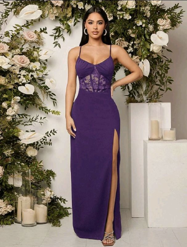 Vestido de fiesta morado