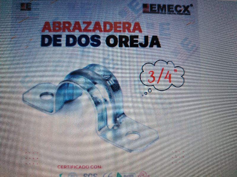Abrazadera de 3/4 2 orejas