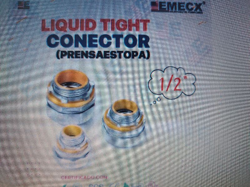 conector recto hermético de 1/2