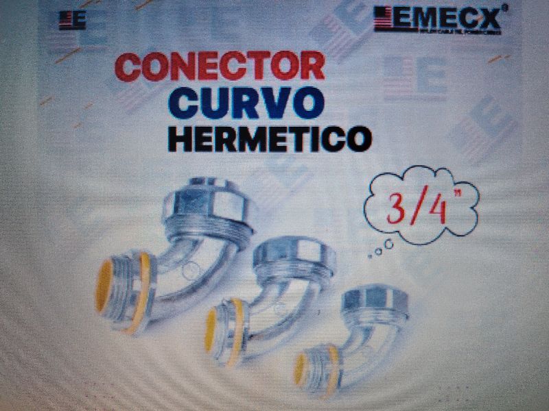 Conector Hermético curvo de 3/4