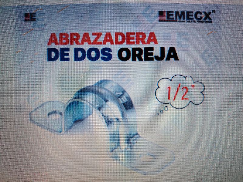 Abrazadera de 1/2 de 2 orejas