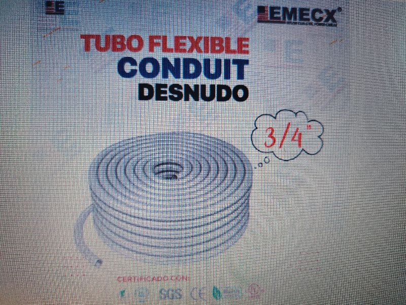 Corrugado flexible de 3/4