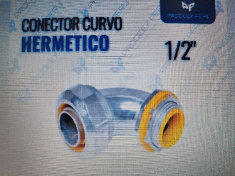 Conector hermético curvo de 1/2