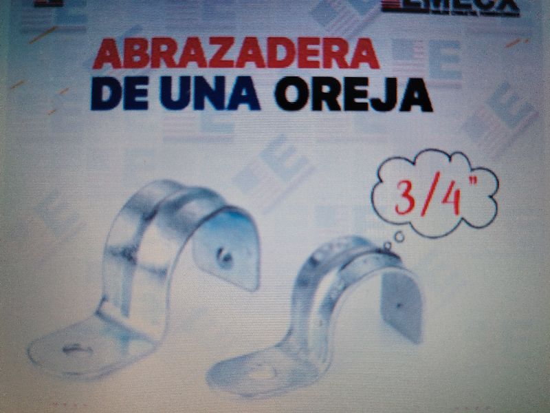 Abrazadera de 3 /4 de 1 oreja