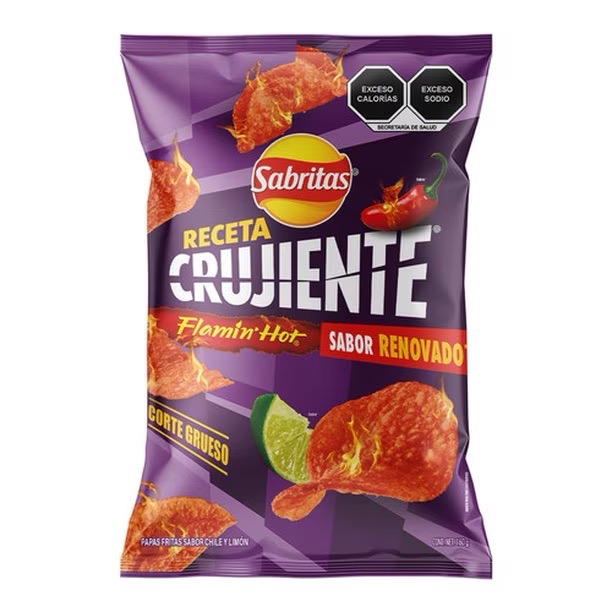 Sabritas crujiente flaming hot