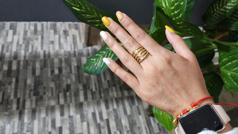 Anillo 3  puntos rosas