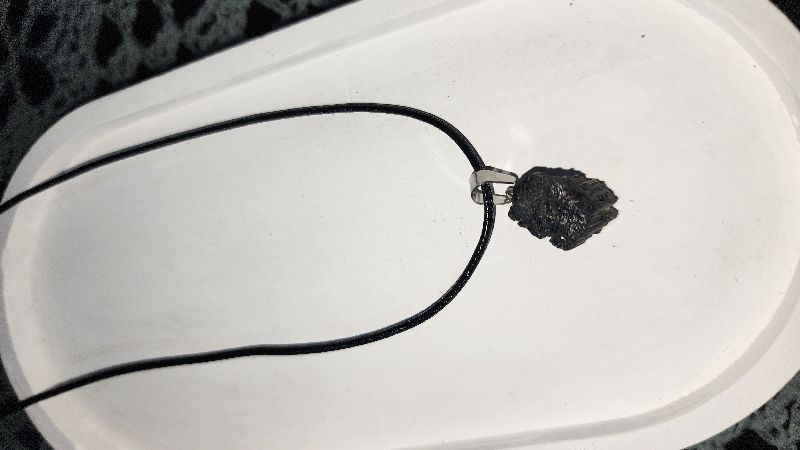 Collar Unisex piedra turmalina negra