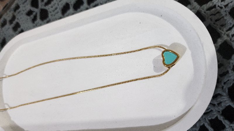 Collar Corazón Menta
