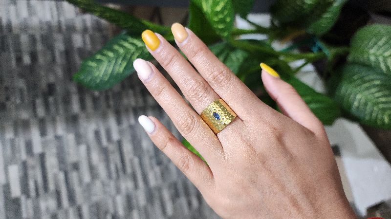 Anillo cristal azul