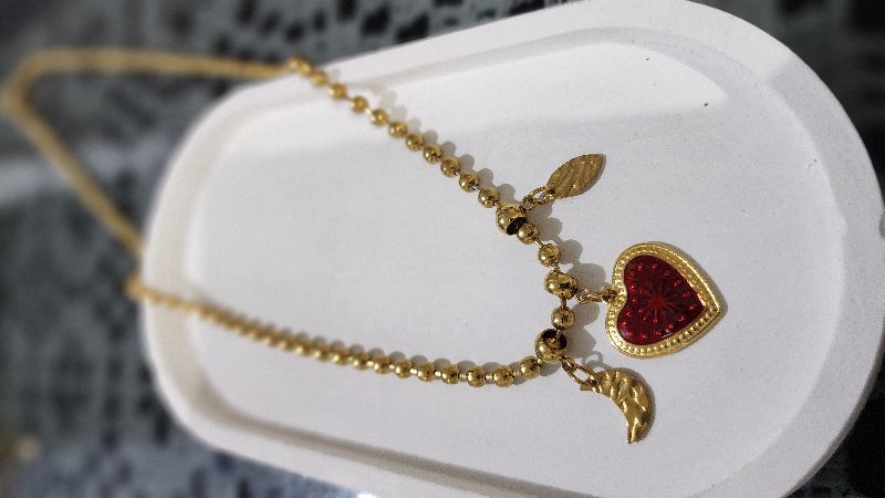 Collar largo corazón