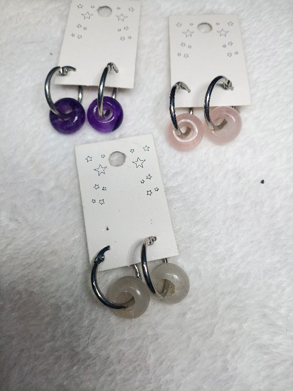 Aros con Donas de cuarzo