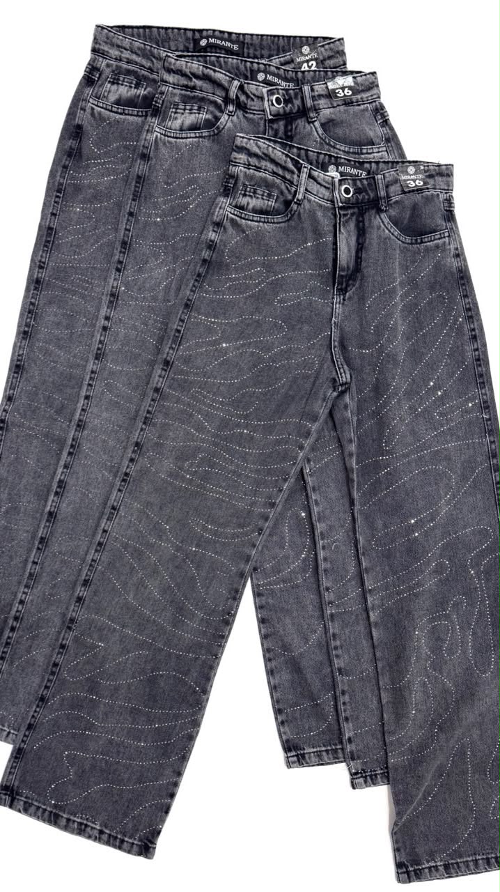 Pantalon Jeans con Brillo