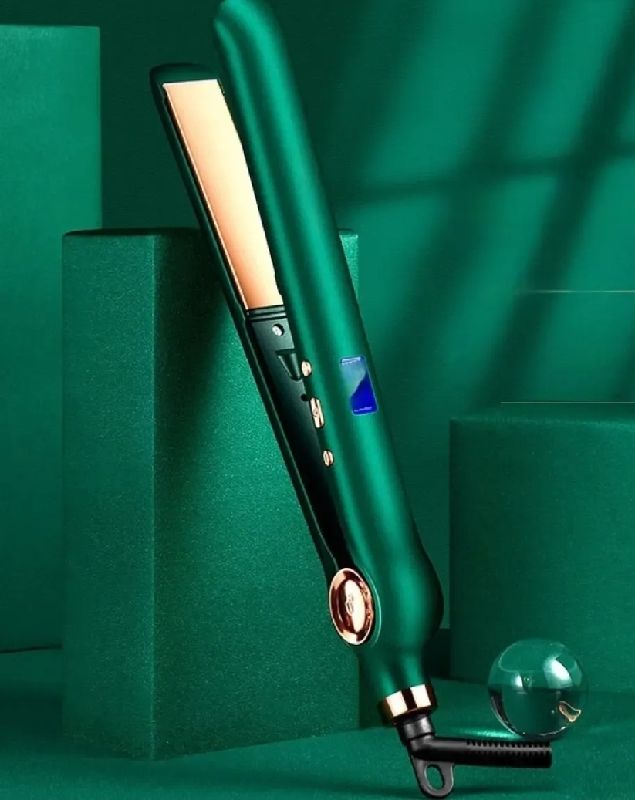 plancha de cabello verde