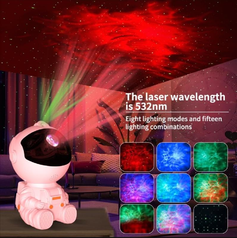 Proyector Astronauta Nebula Galaxy LED – Luz Nocturna Estrellas con Control Remoto