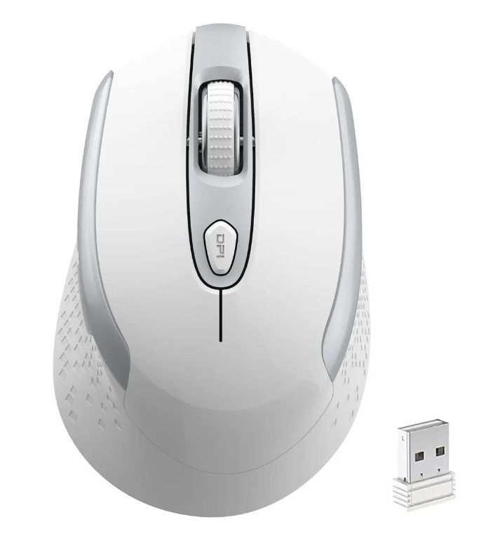Mouse Inalámbrico Silencioso 2.4G con DPI Ajustable
