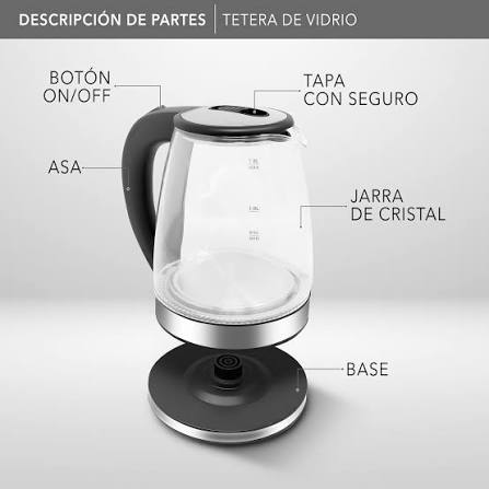 tetera electrica de vidrio