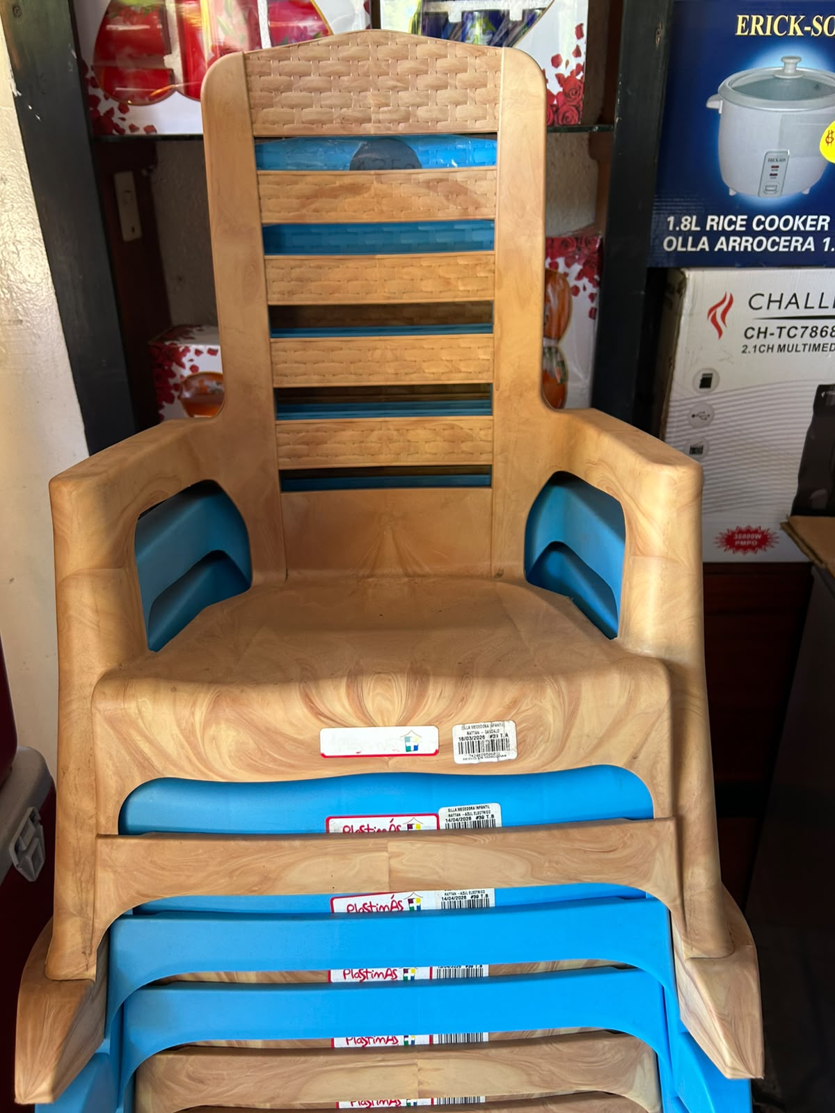 Silla mesedora infantil plastimás horizontal