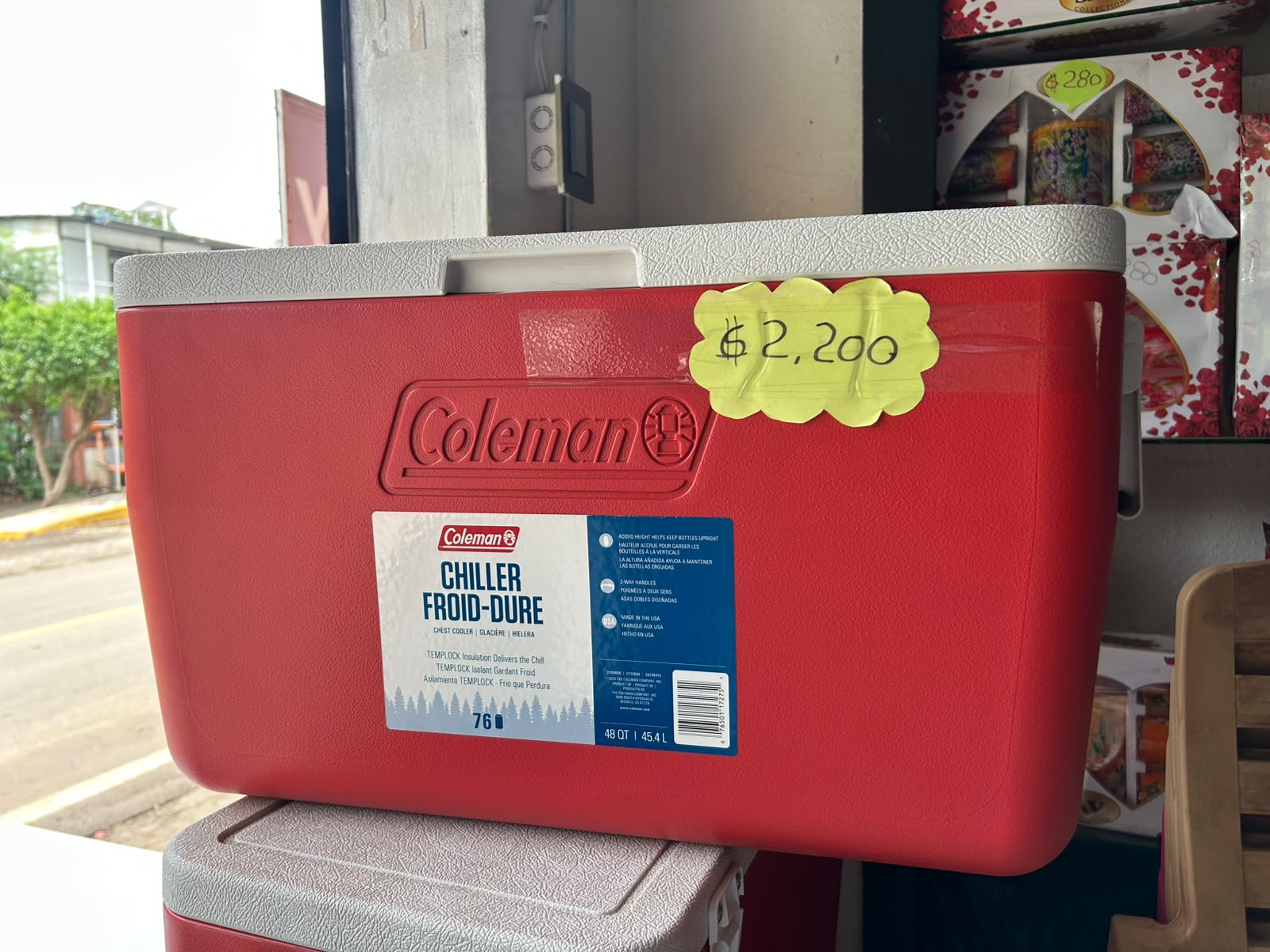 termos coleman rojos grandes