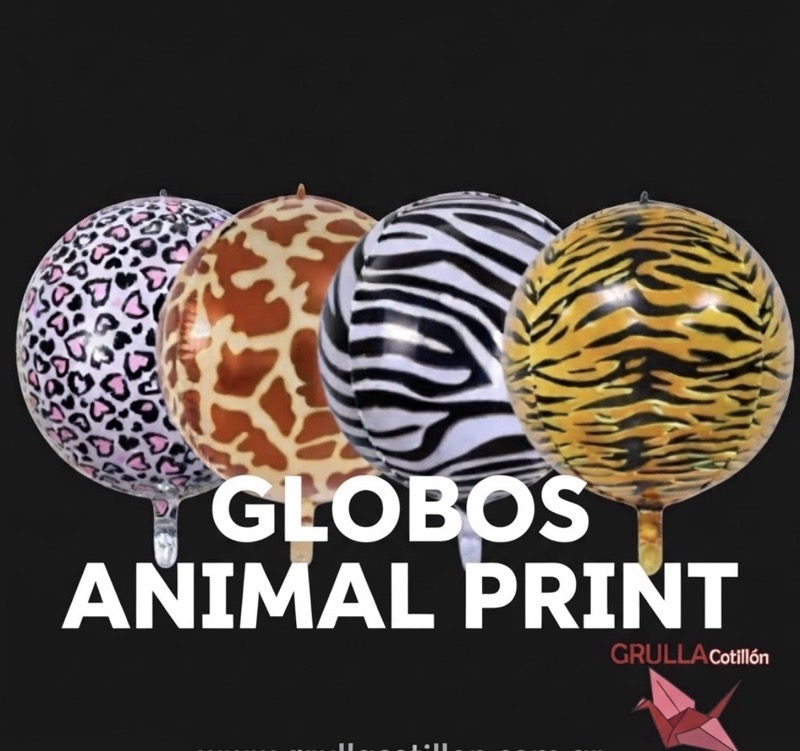GLOBOS ANIMAL PRINT