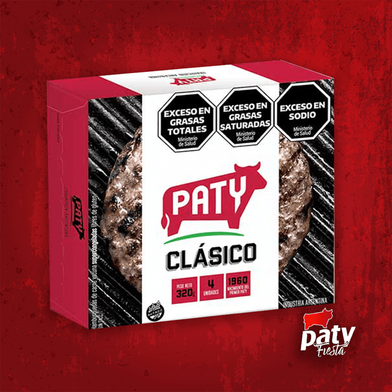 HAMBURGUESA PATY CAJA X4 100% carne